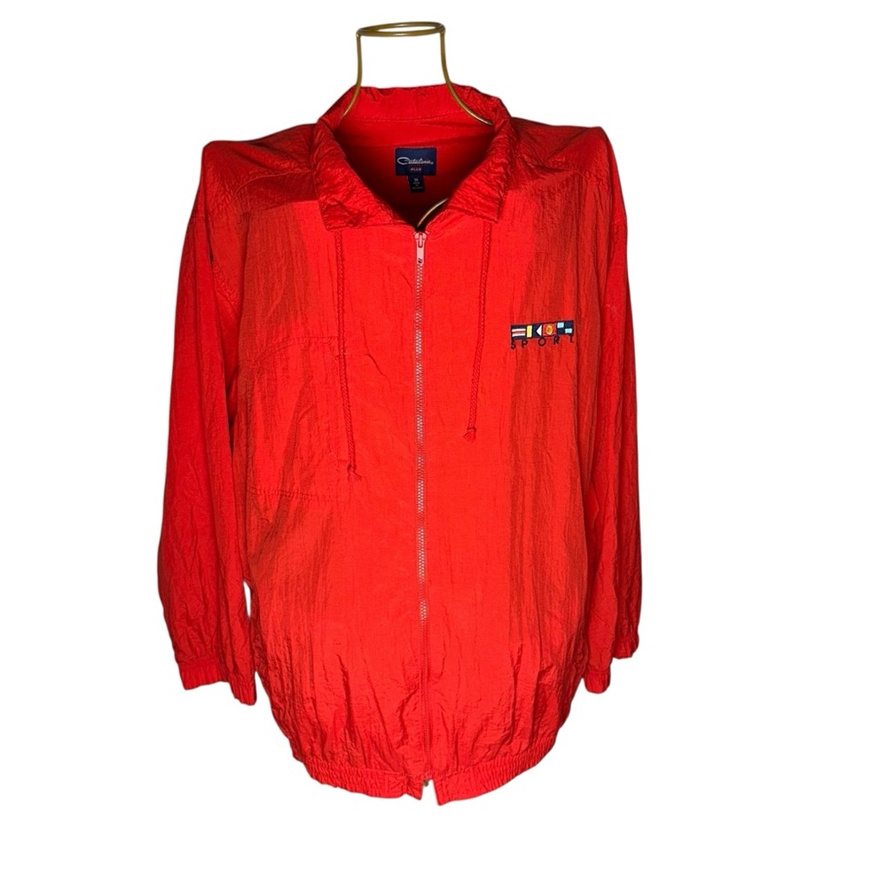 Vintage Catalina Collection Embroidered Sport Windbreaker Jacket Women’s Size 3X